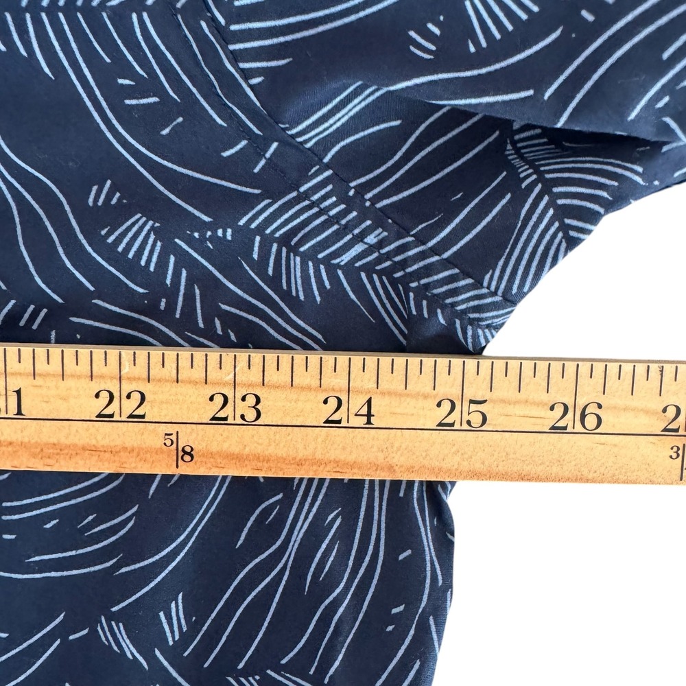 Old Ranch XL Navy Floral Ring Snap Organic Cotton Back Vents Men's Colm Shirt - Picture 4 of 10